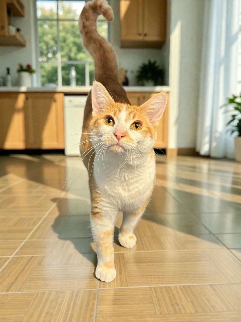 An adult medium-sized female Orange & White Domestic Short Hair cat named Macaroni for adoption in Champaign, IL