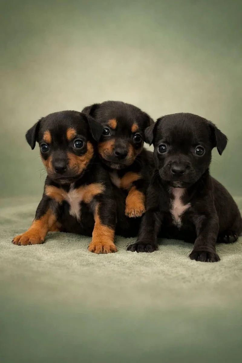 A baby small-sized male Black Chiweenie dog named Copper for adoption in Chesnee, SC