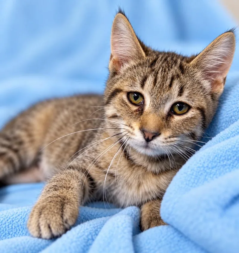 A baby small-sized female Domestic Short Hair cat named Belle for adoption in Lagrange, IN