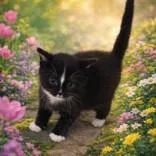 A young medium-sized female Black Domestic Short Hair cat named Nolan for adoption in Portsmouth, OH