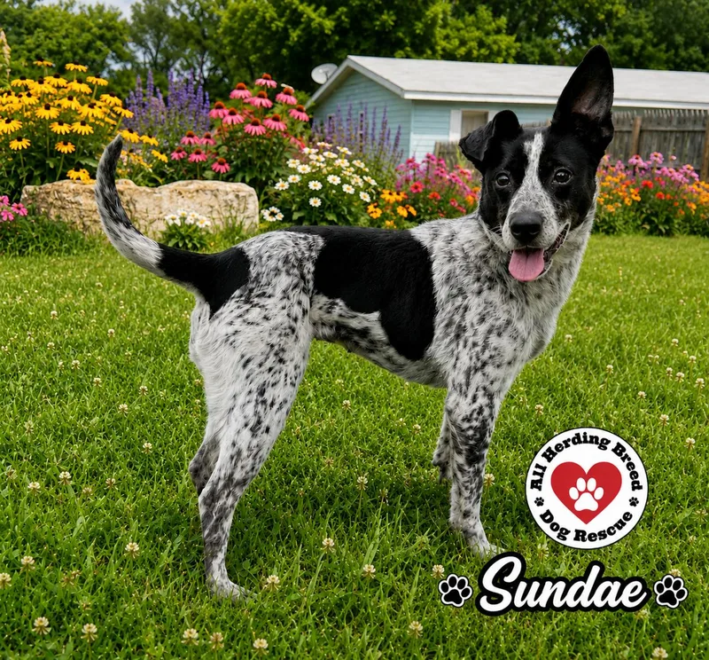 A baby small-sized female Black Cattle Dog dog named Sundea for adoption in Joliet, IL