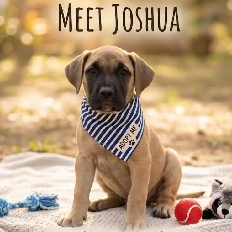 A baby large-sized male Brown / Chocolate Mixed Breed dog named Joshua for adoption in Brownsboro, AL