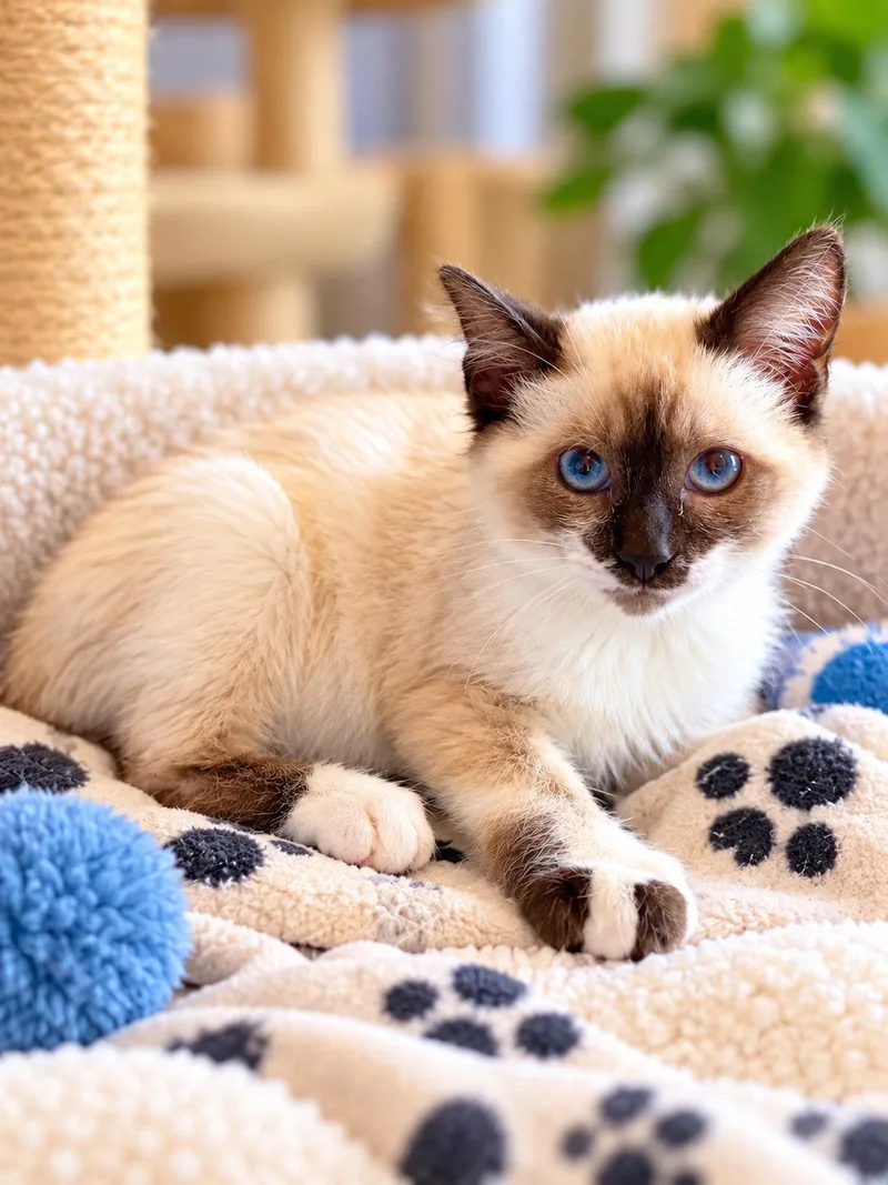 A baby medium-sized female Siamese cat named Ruby Napa for adoption in Napa, CA