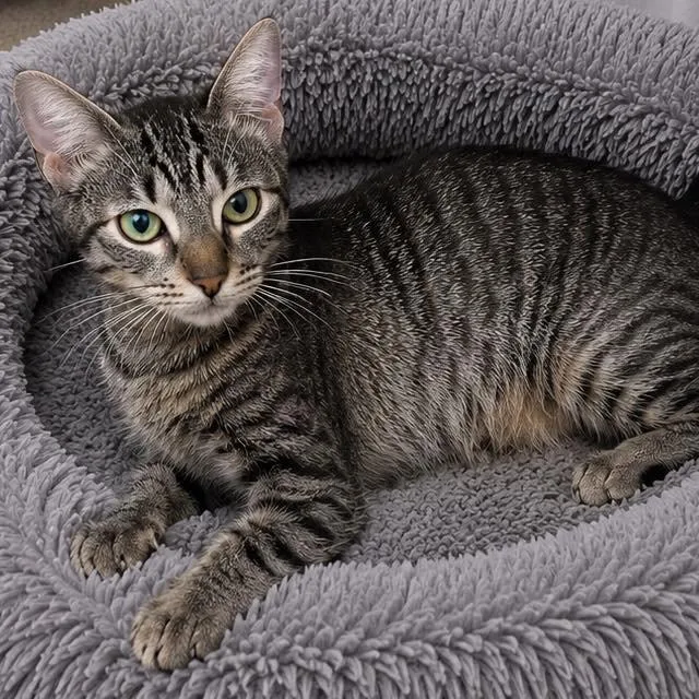 An adult small-sized female Domestic Short Hair cat named Daisy for adoption in Grand Bay, AL