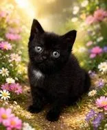 A young medium-sized female Black Domestic Short Hair cat named Josephine for adoption in Portsmouth, OH
