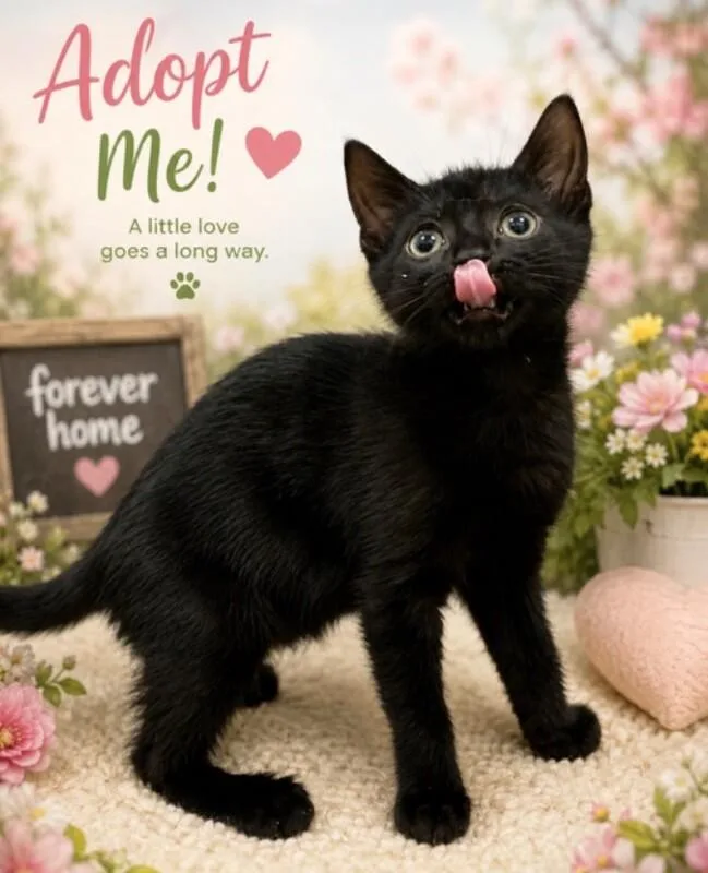 A young medium-sized male Black Domestic Short Hair cat named Bradford for adoption in North Babylon, NY