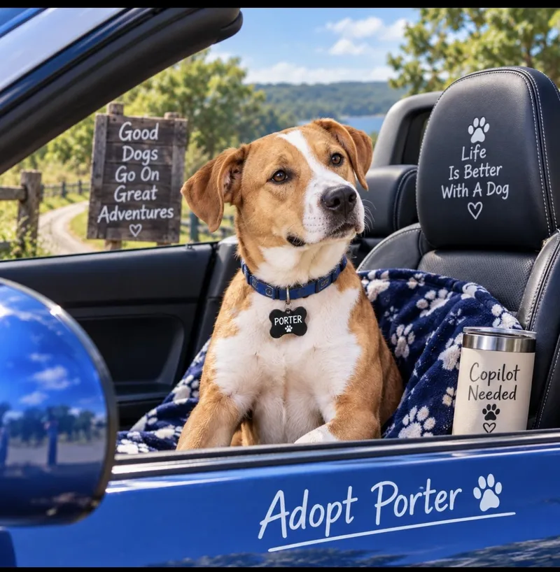 A young medium-sized male Labrador Retriever dog named Porter for adoption in CUMMING, GA