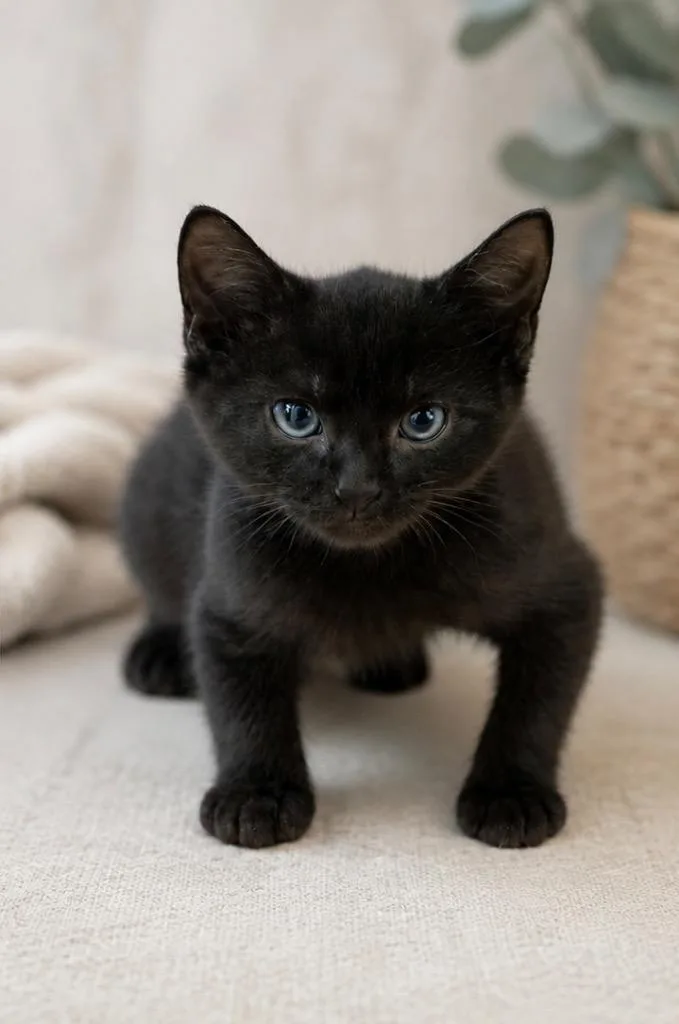 A baby small-sized male Domestic Short Hair cat named Blackstone for adoption in Tampa, FL