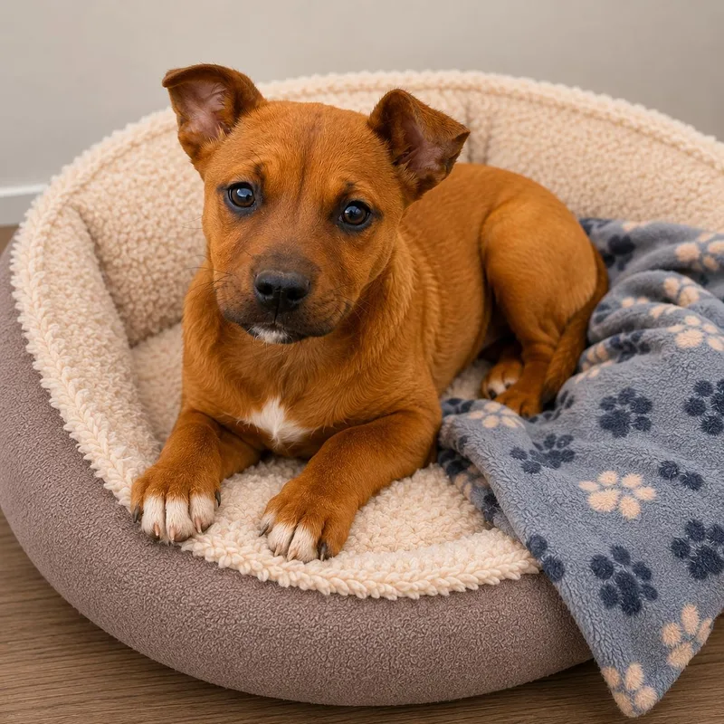A baby medium-sized female Red / Chestnut / Orange Mixed Breed dog named Ida Lewis for adoption in Cranston, RI