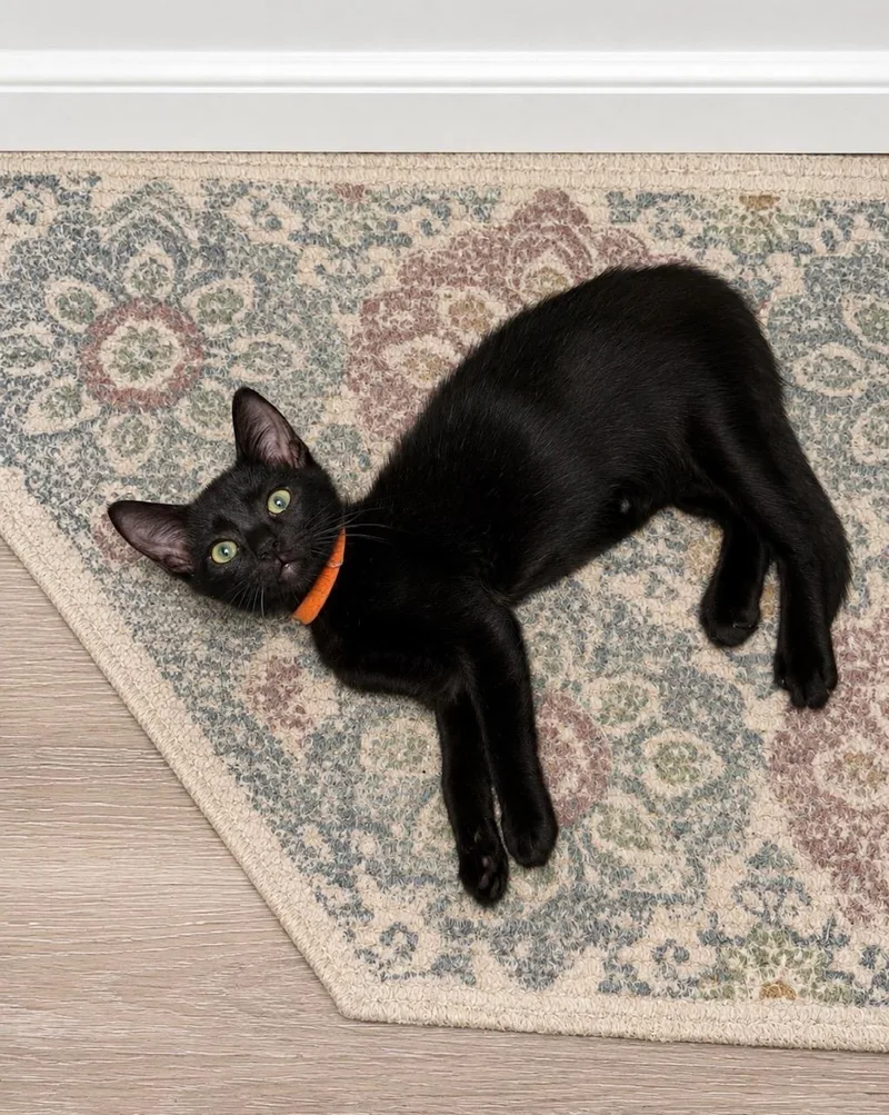 A baby medium-sized male Black Domestic Short Hair cat named Doodle for adoption in Homestead, FL