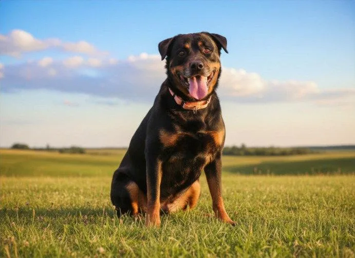 An adult large-sized female Rottweiler dog named Georgia for adoption in Tavares, FL