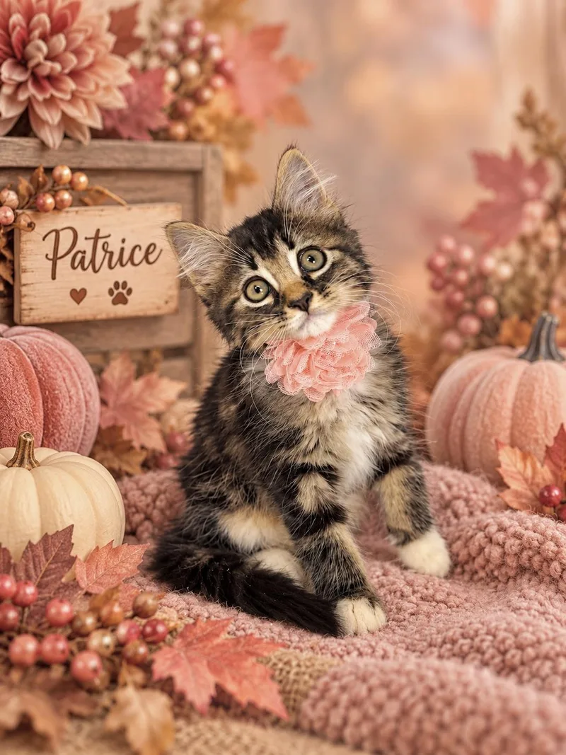 A baby medium-sized female Ragamuffin cat named Patrice for adoption in Tavares, FL