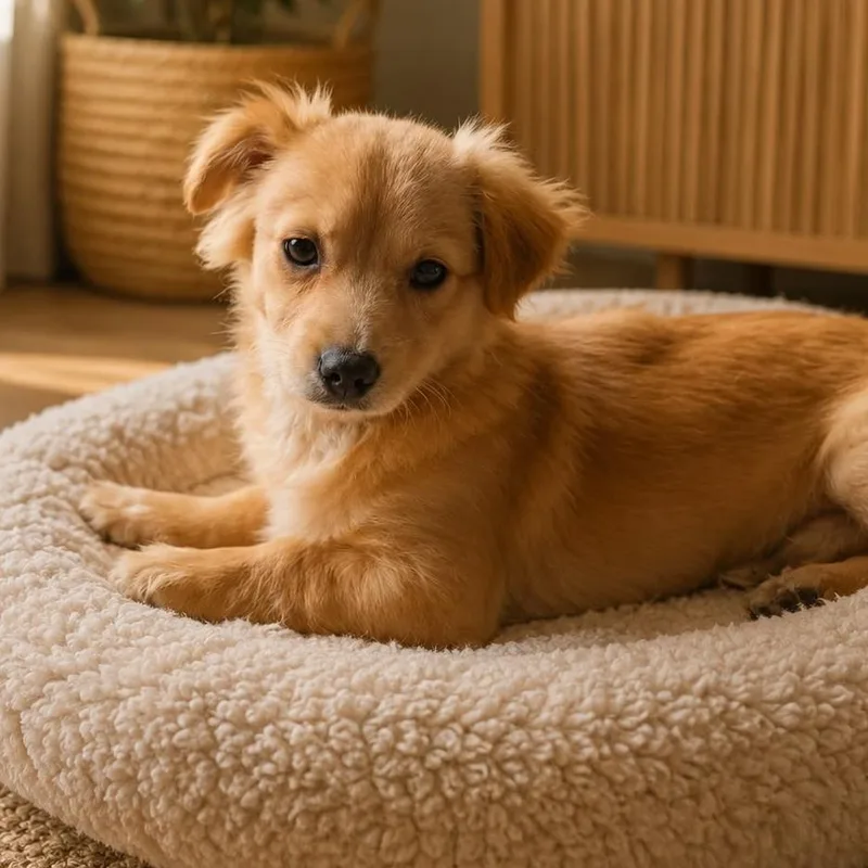 A young small-sized male Golden Cavalier King Charles Spaniel dog named Freddy for adoption in San Diego, CA