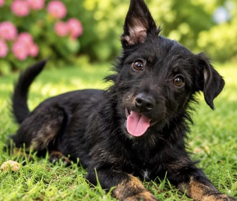 A baby medium-sized female Schnauzer dog named Lucella for adoption in Margate, FL