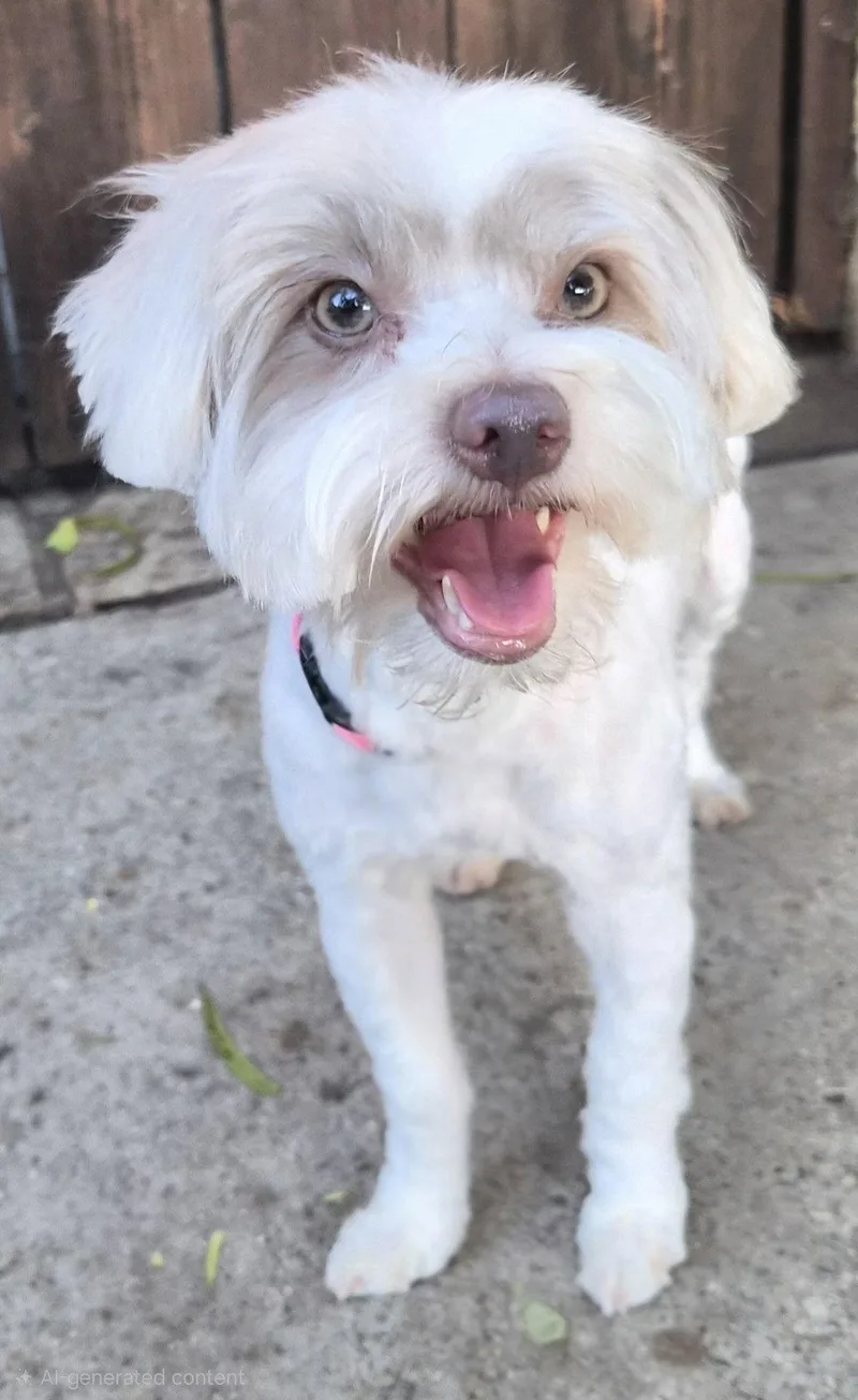 A young small-sized female Maltese dog named Hazel for adoption in Los Angeles, CA