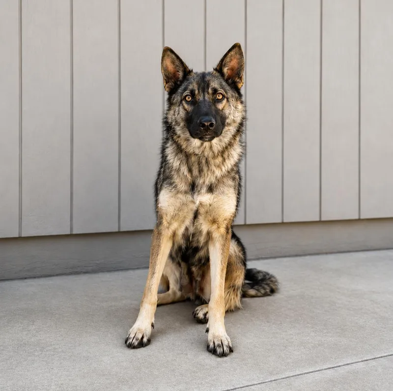 A young small-sized female Shepherd dog named Libby for adoption in Lathrop, CA