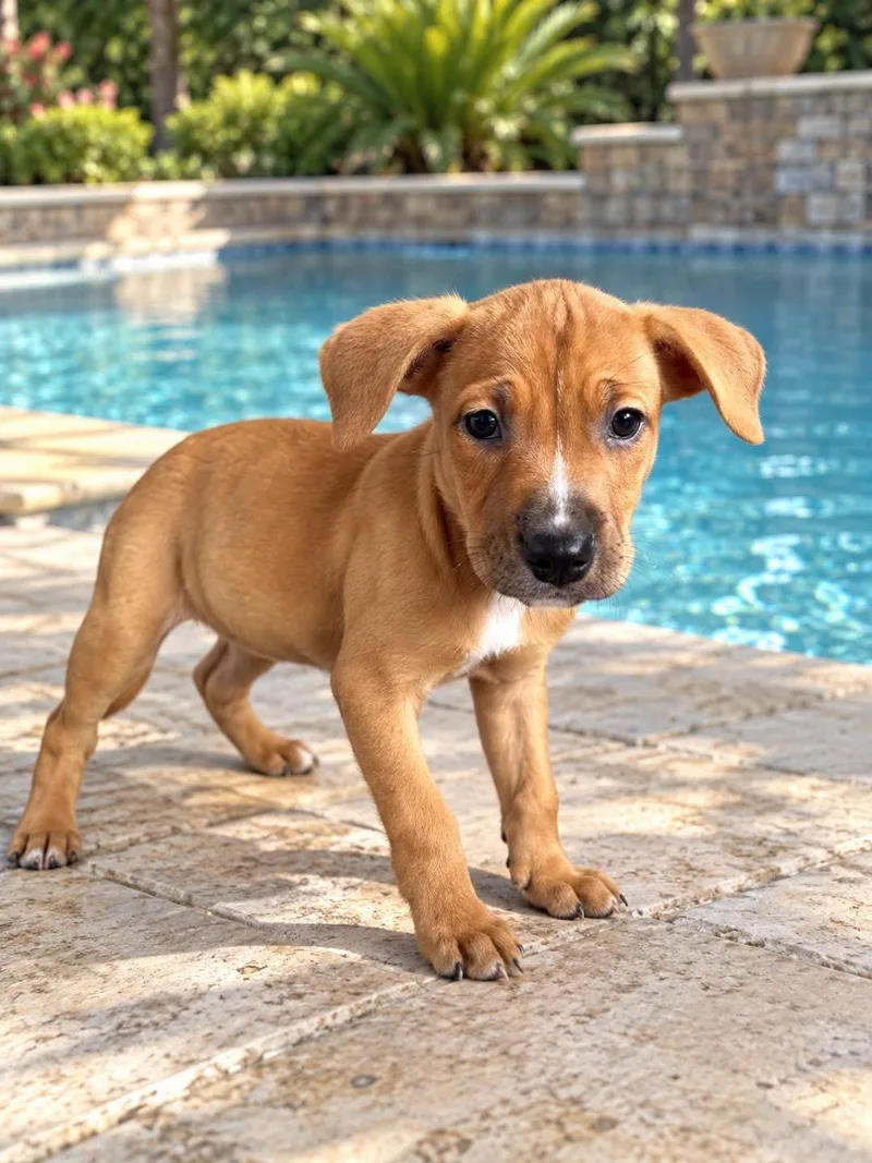 A baby medium-sized female American Bulldog dog named Sunflower for adoption in Lutz, FL