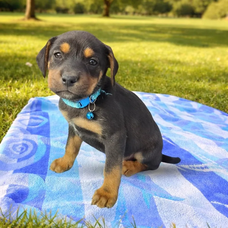 A baby medium-sized female Mixed Breed dog named Butterfree for adoption in Henderson, NV