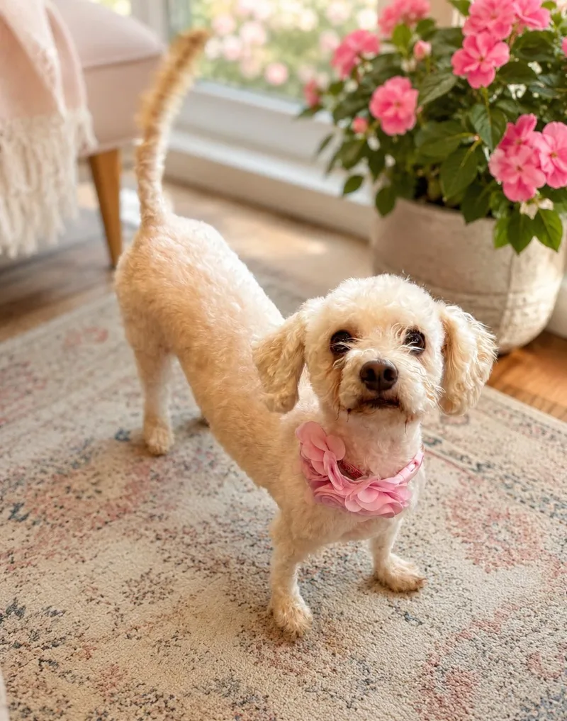 An adult small-sized female White / Cream Maltipoo dog named Buttercup for adoption in Phoenix, AZ