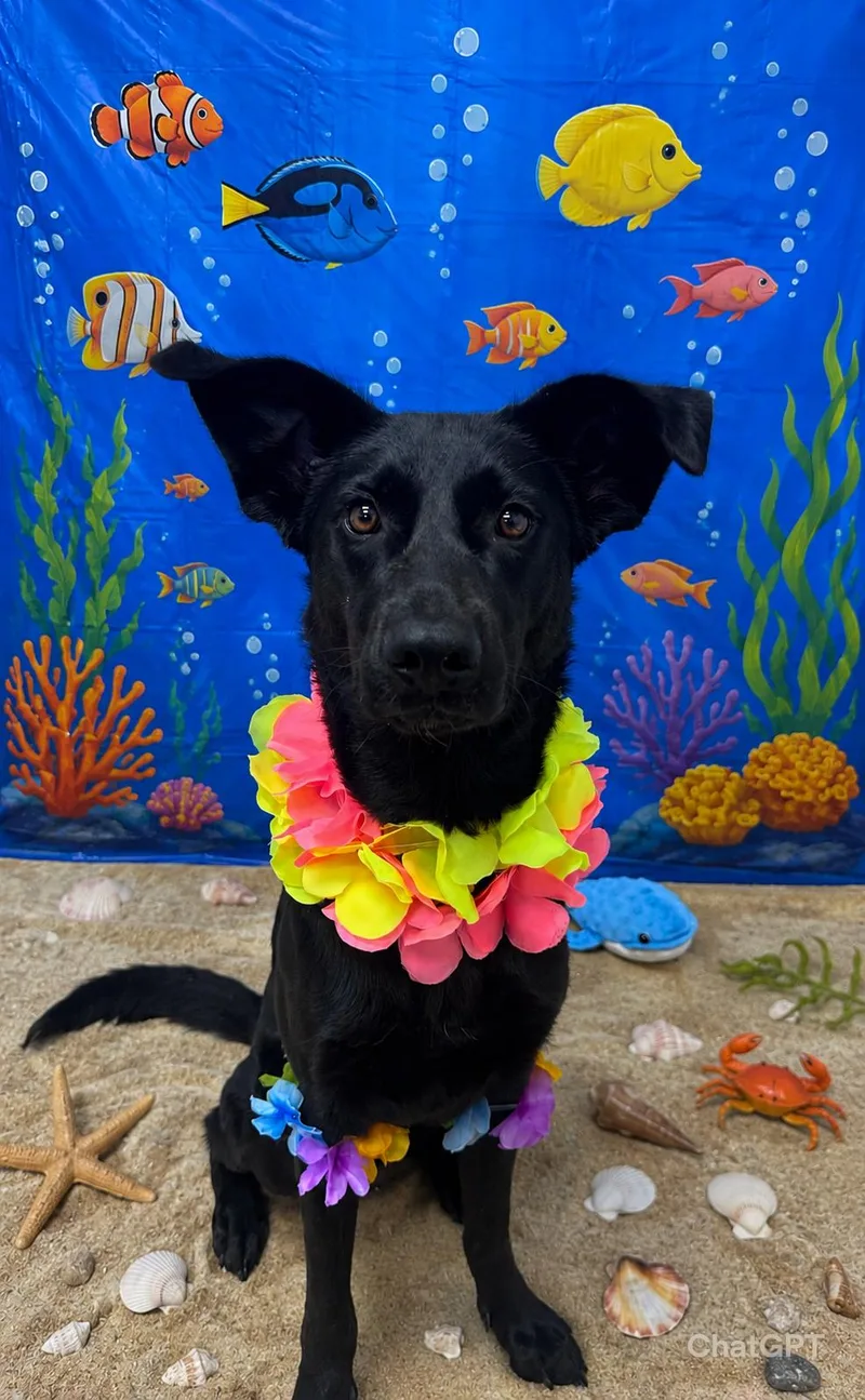 An adult medium-sized female Black Mixed Breed dog named Nala for adoption in Chickasha, OK