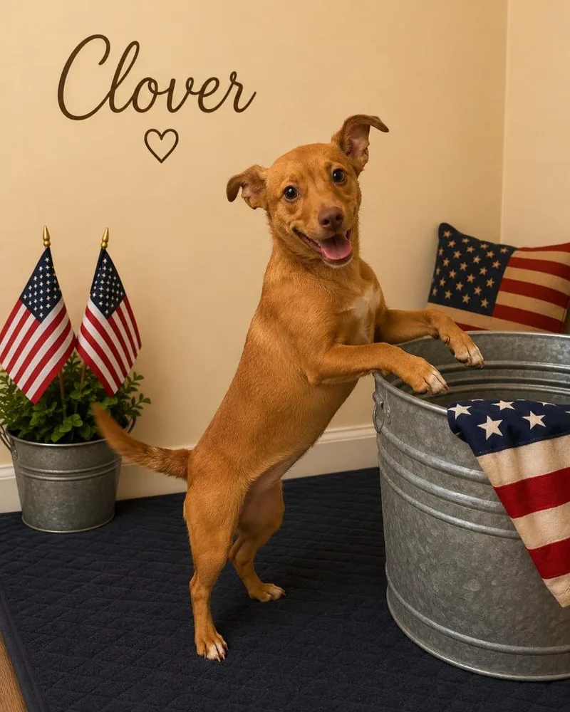 A baby small-sized female Mixed Breed dog named Clover for adoption in Centralia, IL