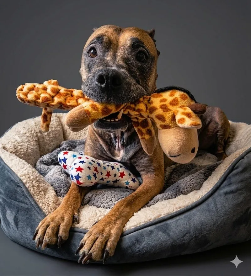 An adult medium-sized female Brown / Chocolate Boxer dog named Scrappy for adoption in Wooster, OH