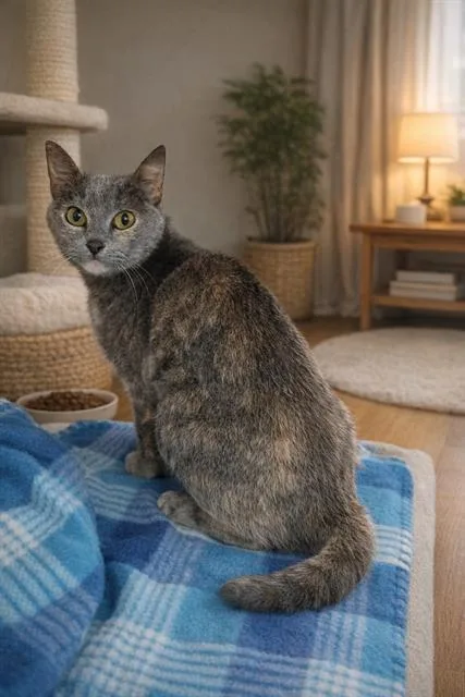 An adult medium-sized female Domestic Short Hair cat named Storm for adoption in Charlotte, NC