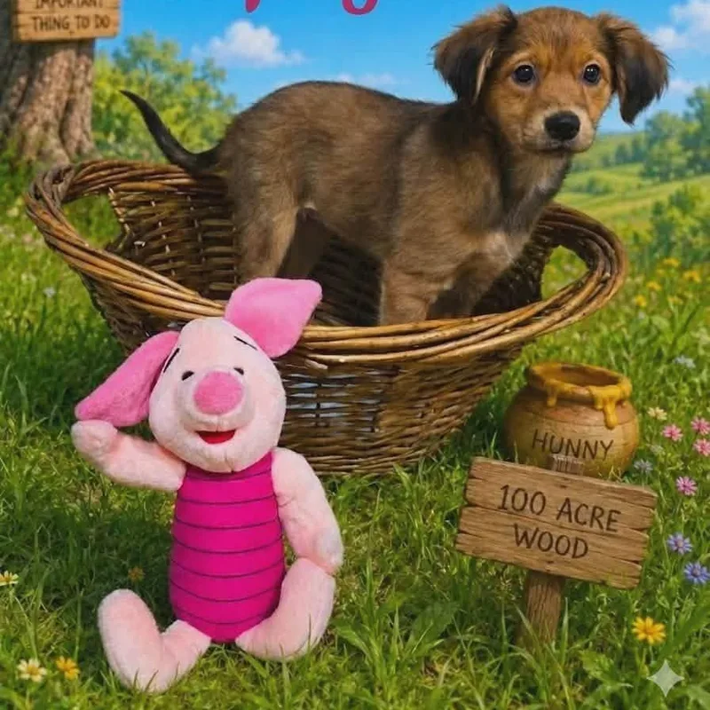 A baby medium-sized female Mixed Breed dog named Piglet for adoption in Joliet, IL