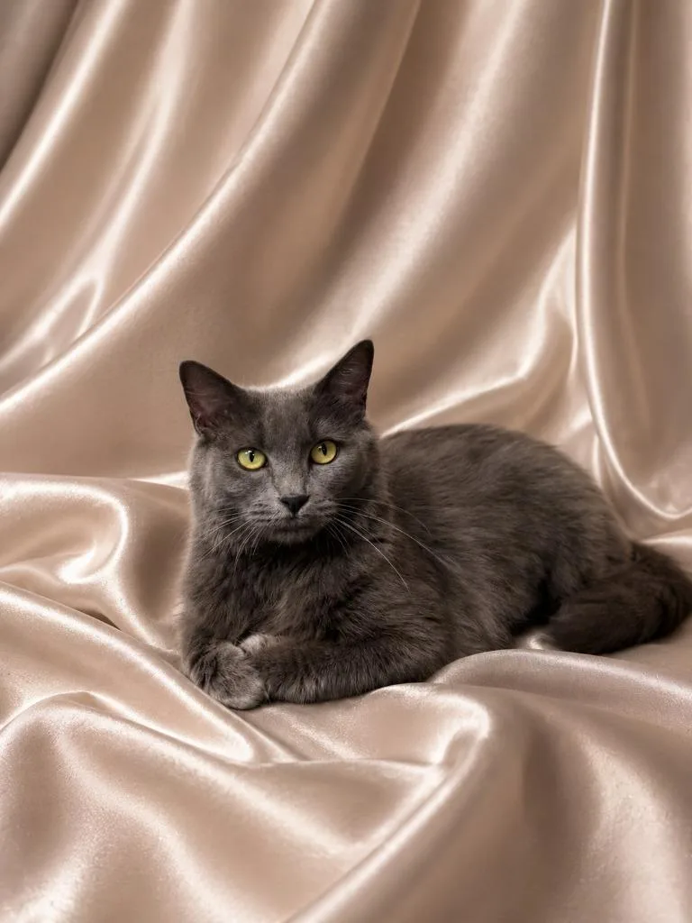 A young medium-sized female Domestic Long Hair cat named Sylvie for adoption in Effingham, IL