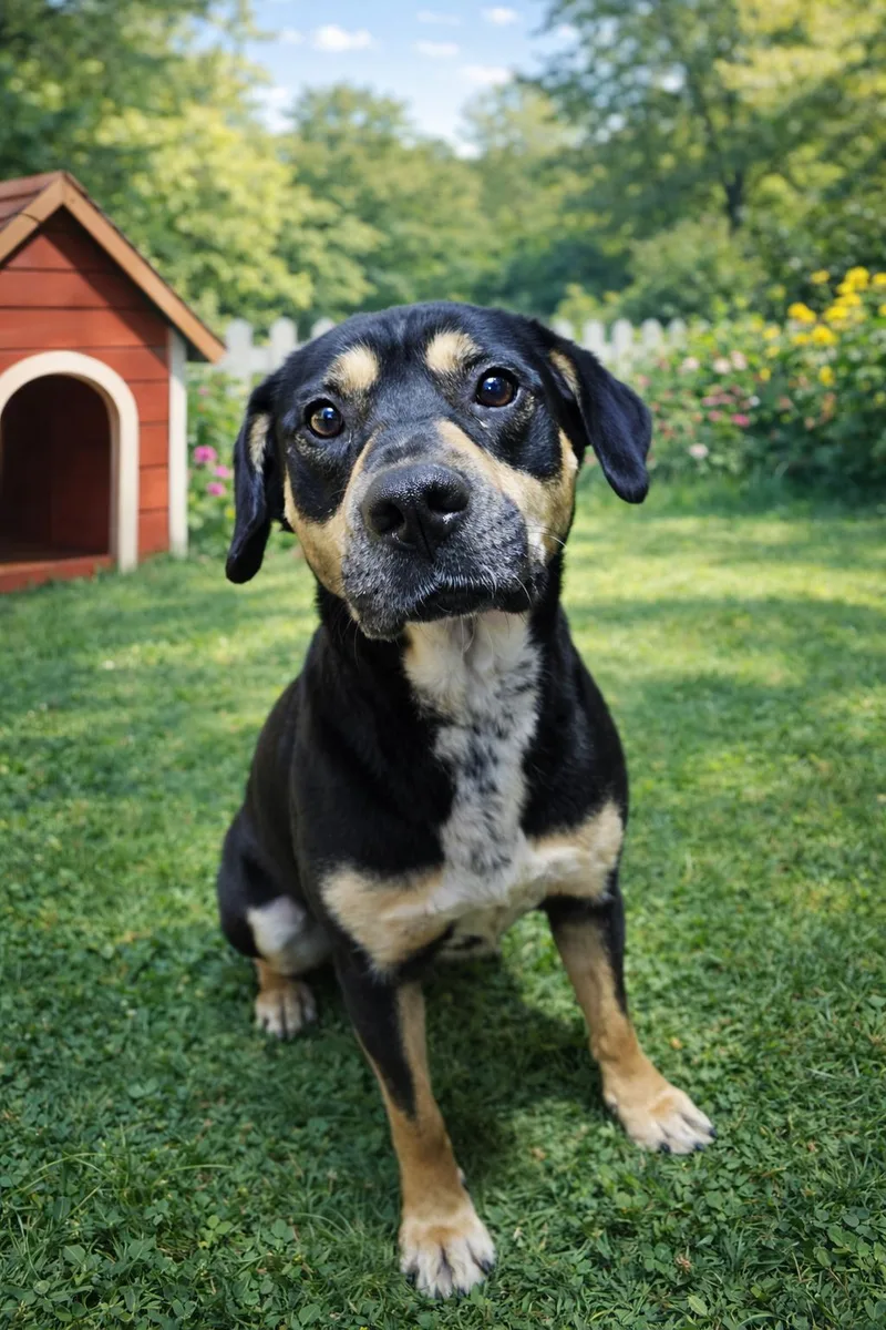 An adult medium-sized female Mixed Breed dog named Izzy for adoption in McCrory, AR