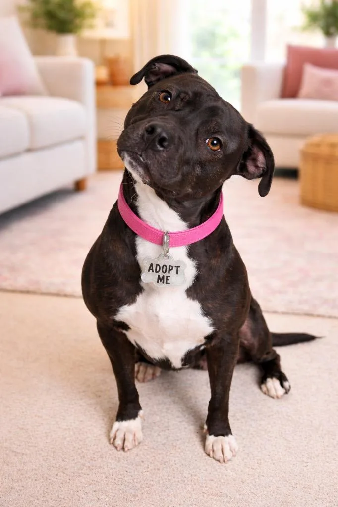 A young large-sized female American Staffordshire Terrier dog named Beauty for adoption in Centralia, IL