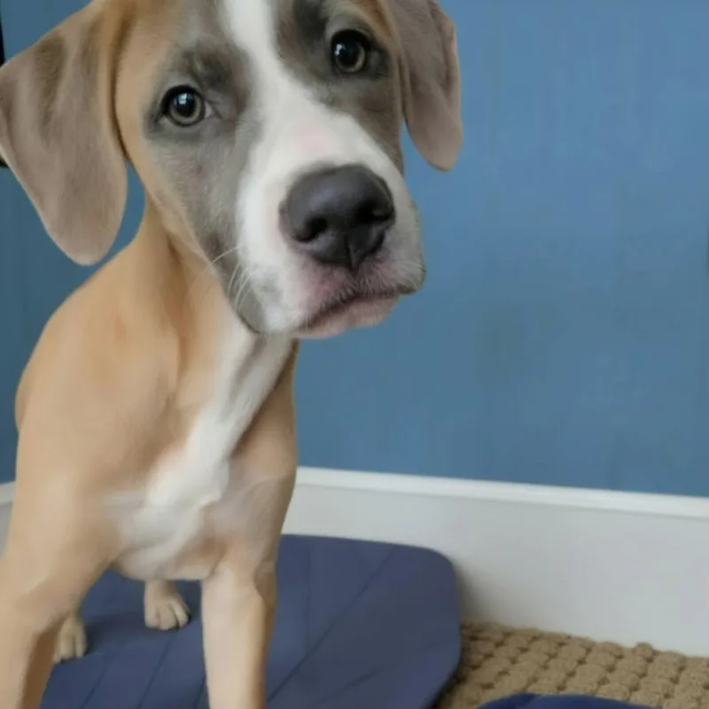 A baby large-sized male Great Dane dog named Smokey for adoption in Carmel, NY