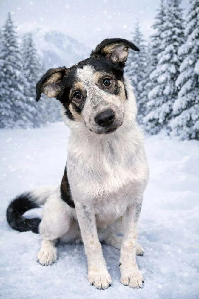 A baby large-sized male Tricolor (Brown, Black, & White) Australian Cattle Dog / Blue Heeler dog named Ford for adoption in Shawnee, OK