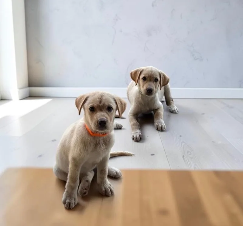 A baby medium-sized female Golden Yellow Labrador Retriever dog named Maisy for adoption in Cordova, TN