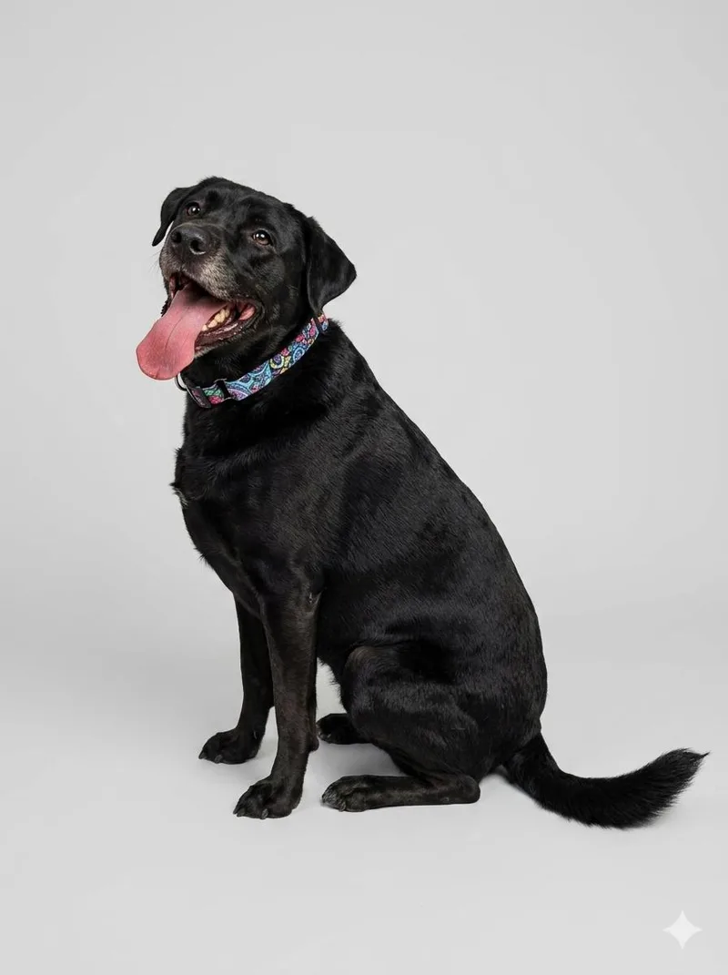 An adult medium-sized female Black Labrador Retriever dog named Misty for adoption in Cranston, RI