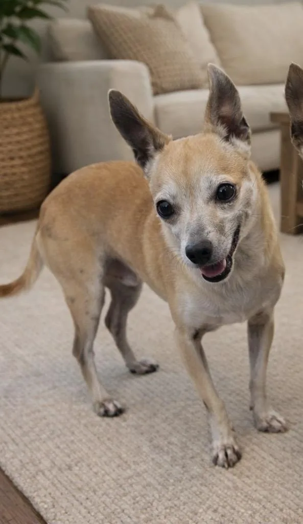 A senior small-sized male Yellow / Tan / Blond / Fawn Chihuahua dog named Larry for adoption in Tifton, GA