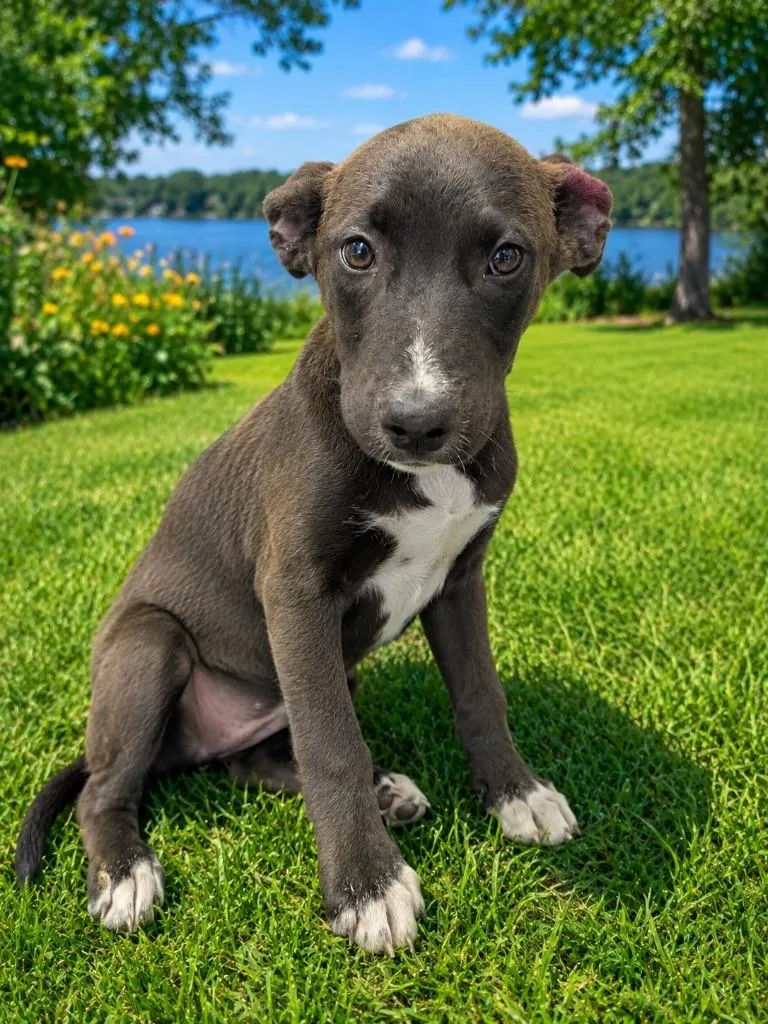 A baby medium-sized female Bicolor Husky dog named Latoya for adoption in Maysville, KY