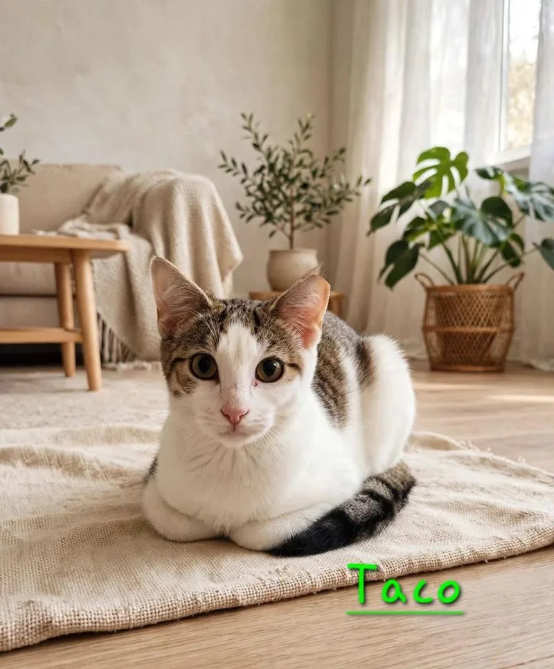 A baby small-sized male Domestic Short Hair cat named Taco for adoption in Jim Thorpe, PA
