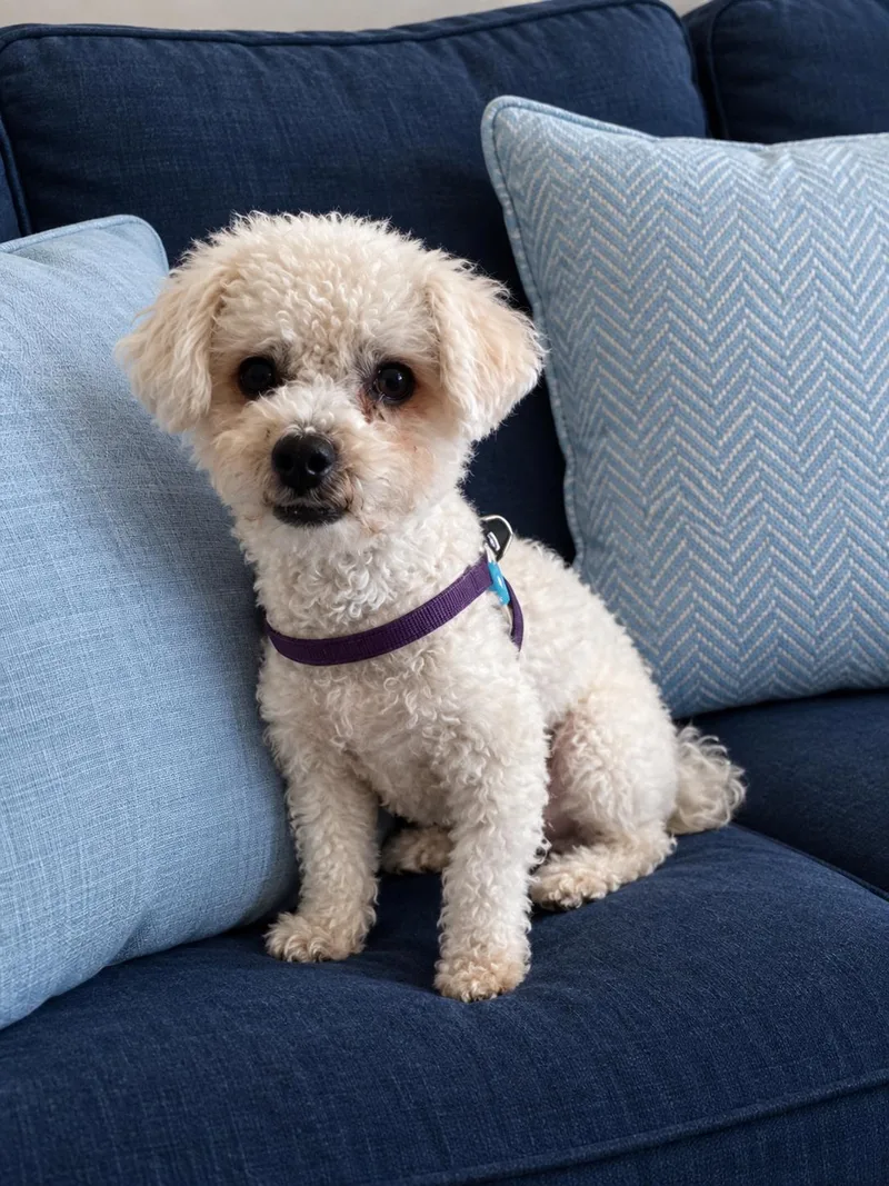 A young small-sized male Miniature Poodle dog named Lucas for adoption in Bradenton, FL