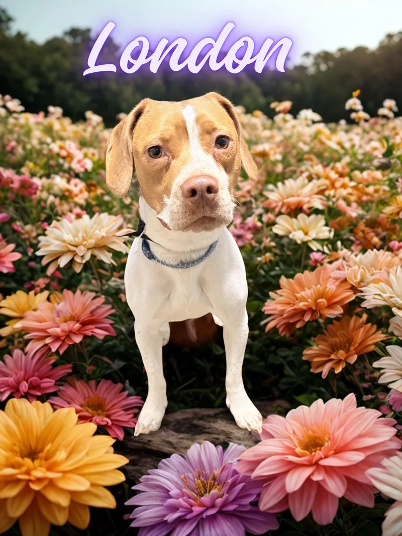 A young small-sized female Yellow / Tan / Blond / Fawn Beagle dog named London for adoption in Orleans, VT