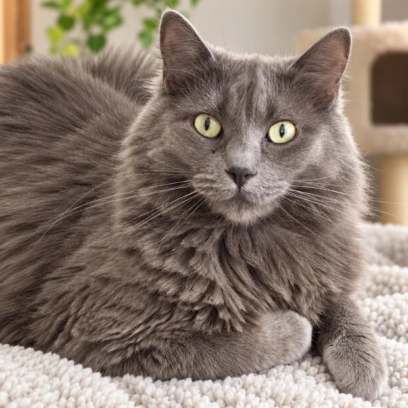 An adult large-sized female Domestic Medium Hair cat named Gravy for adoption in Milan, IL