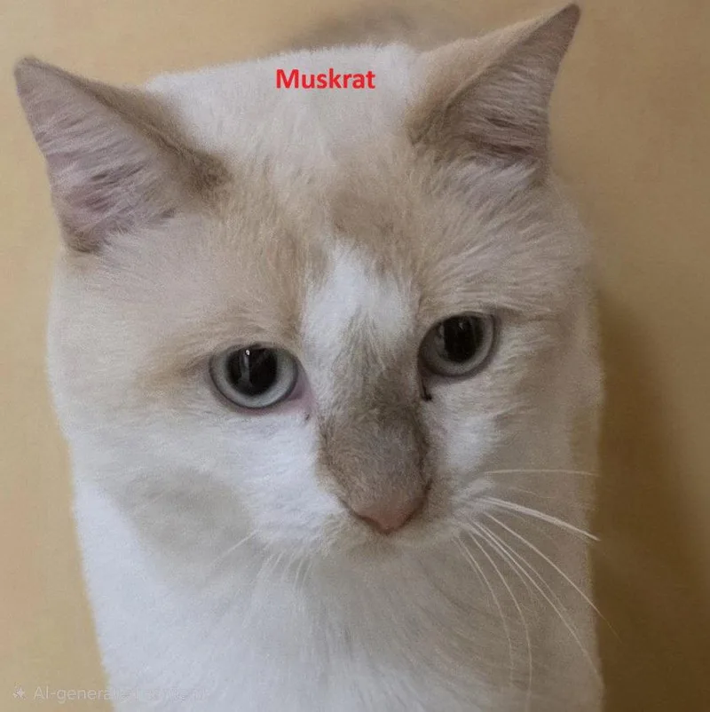 A young medium-sized male Siamese cat named Beaver & Muskrat BONDED for adoption in Herndon, VA