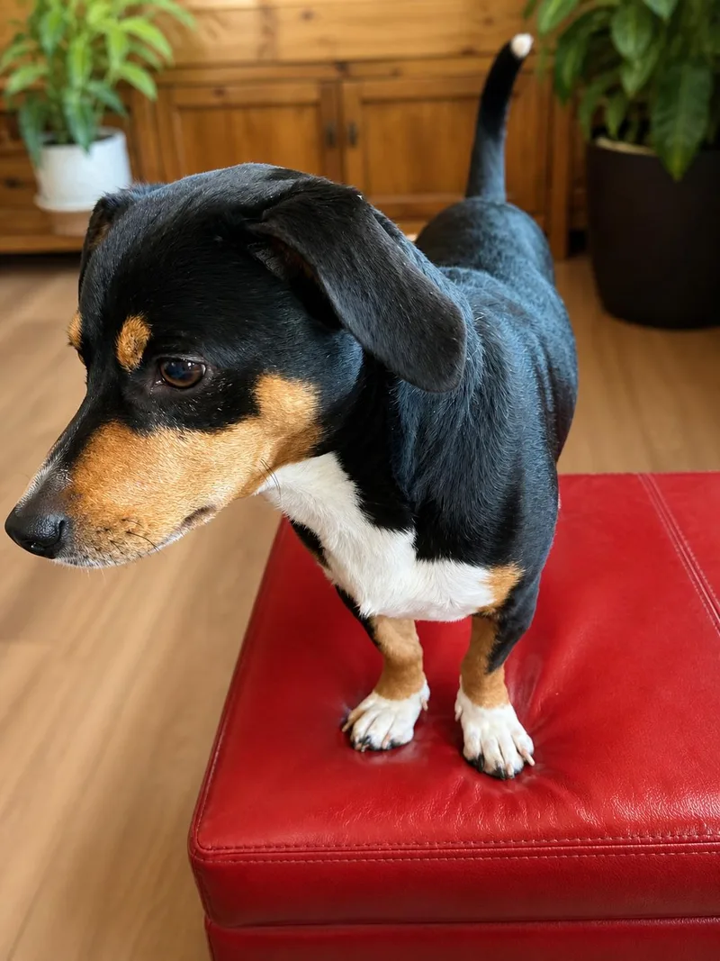 An adult medium-sized male Chihuahua dog named Bernard for adoption in Nashville, TN