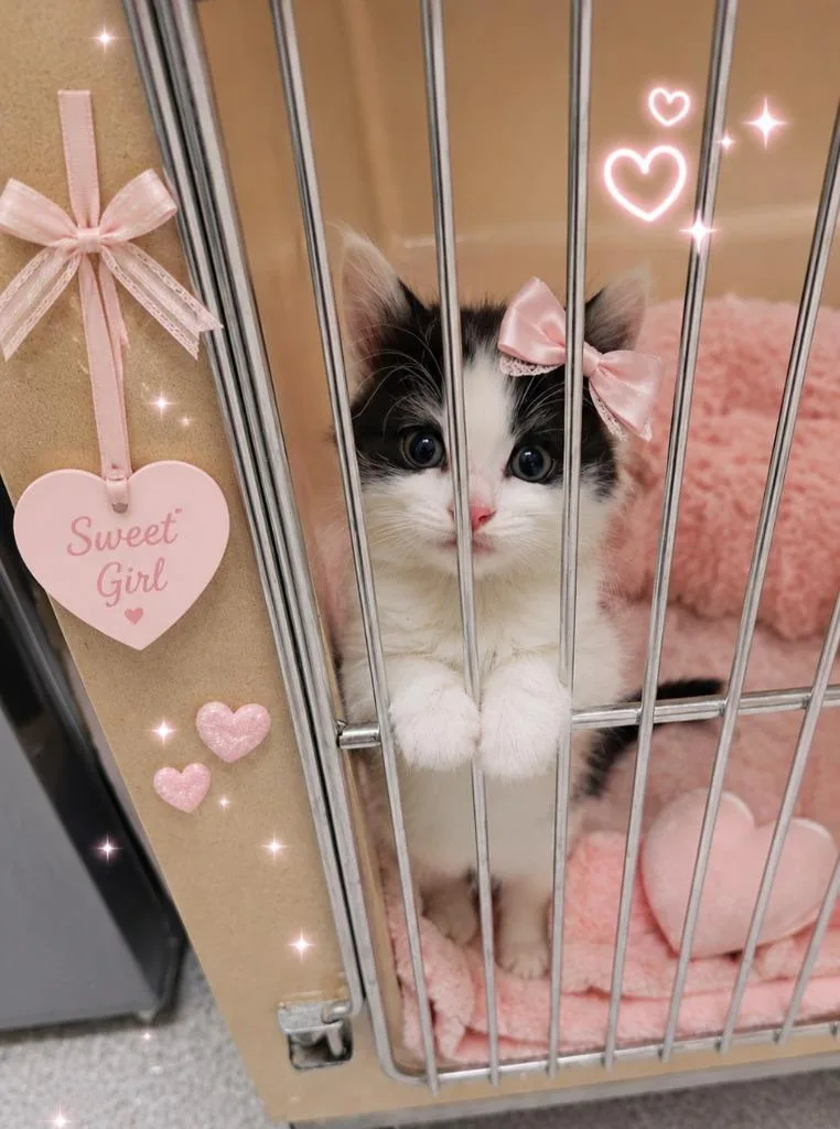 A baby small-sized female Domestic Medium Hair cat named Piper for adoption in Washington Court House, OH