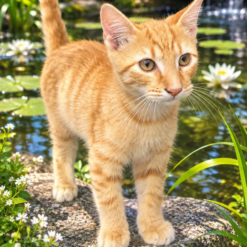 A baby small-sized female Orange / Red Domestic Short Hair cat named Hooks for adoption in Bastrop, TX