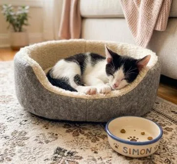 A baby small-sized male American Shorthair cat named Simon for adoption in Union City, NJ