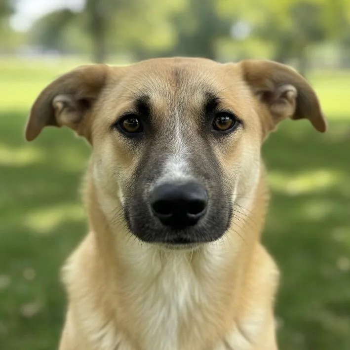 A baby medium-sized male German Shepherd Dog dog named Stetson for adoption in Pittsfield, IL