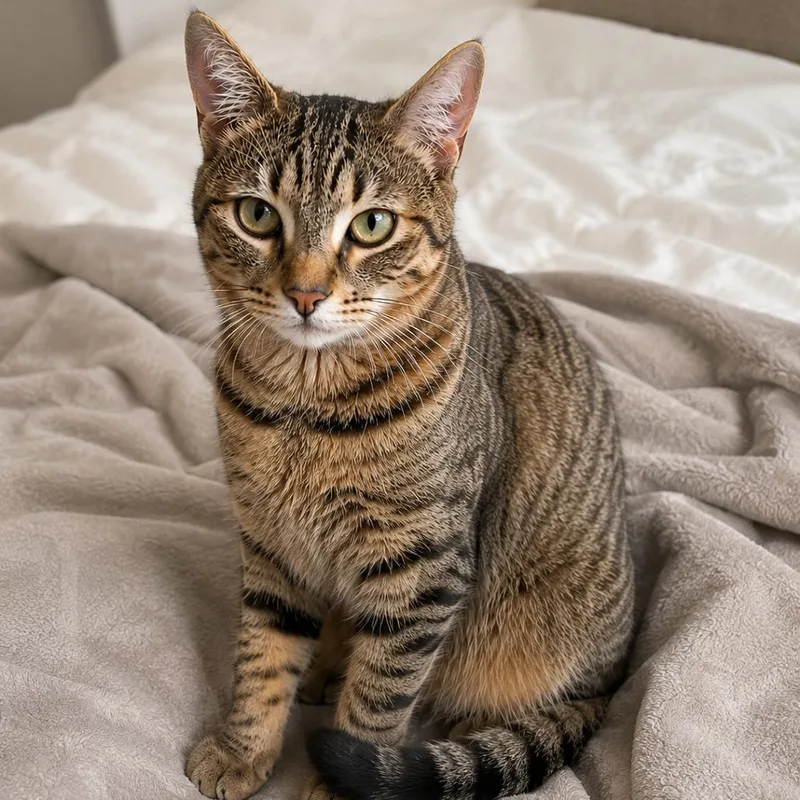 A young medium-sized female Buff / Tan / Fawn Domestic Short Hair cat named Mia for adoption in Long Beach, CA