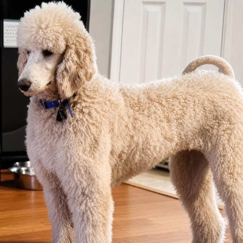 An adult medium-sized female White / Cream Standard Poodle dog named Mary Jane Pippa for adoption in New Orleans, LA
