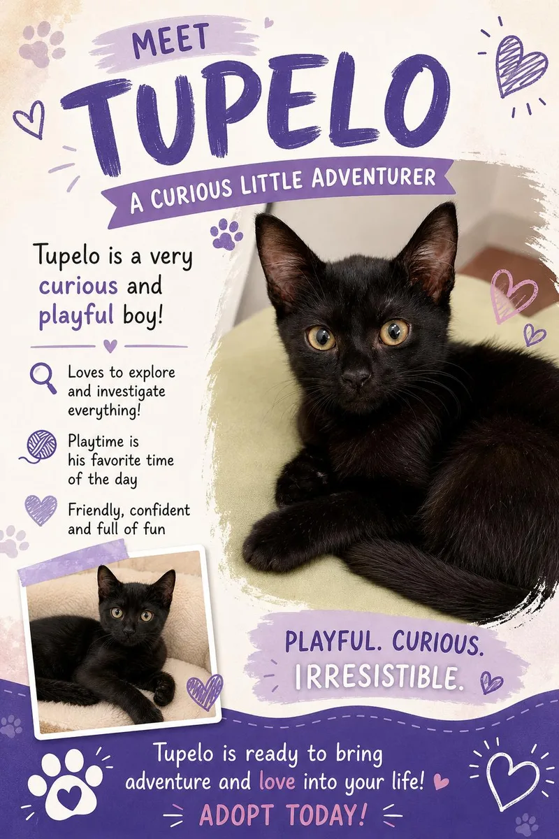 A baby small-sized male Domestic Short Hair cat named Tupelo and Fireweed for adoption in San Juan Capistrano, CA